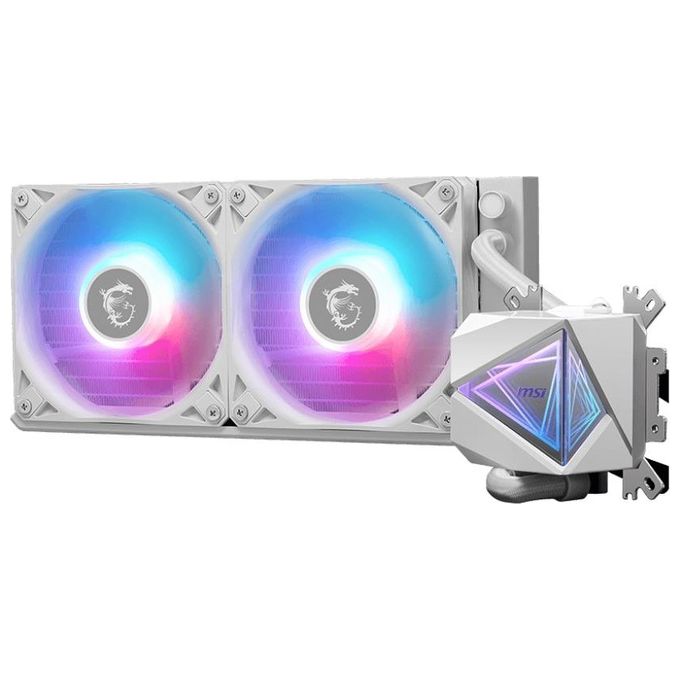 MSI MAG CORELIQUID I240 WHITE MAG Coreliquid I240 Kit di raffreddamento a liquido 12 cm 2 ventole ARGB Gen2 colore Bianco