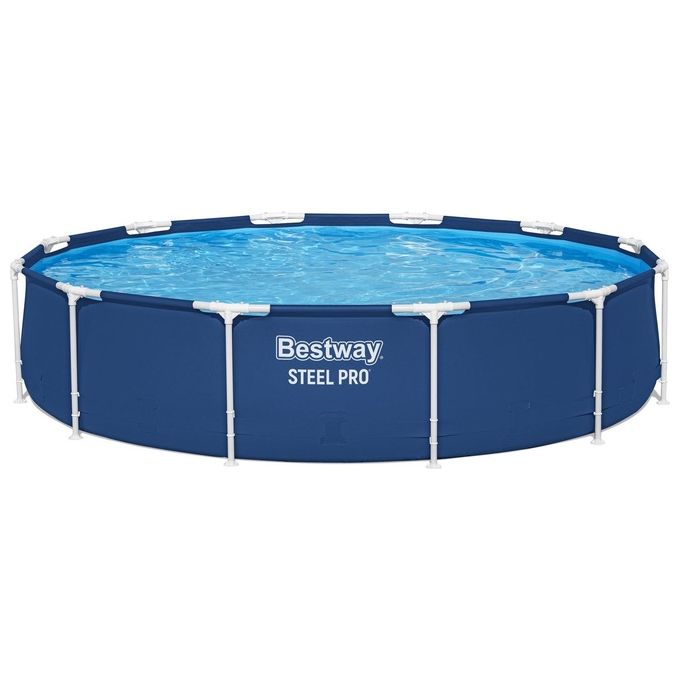 Bestway 56706 Steel Pro Piscina Fuori Terra Rotonda con Telaio 366x76 cm 6473 L colore Blu