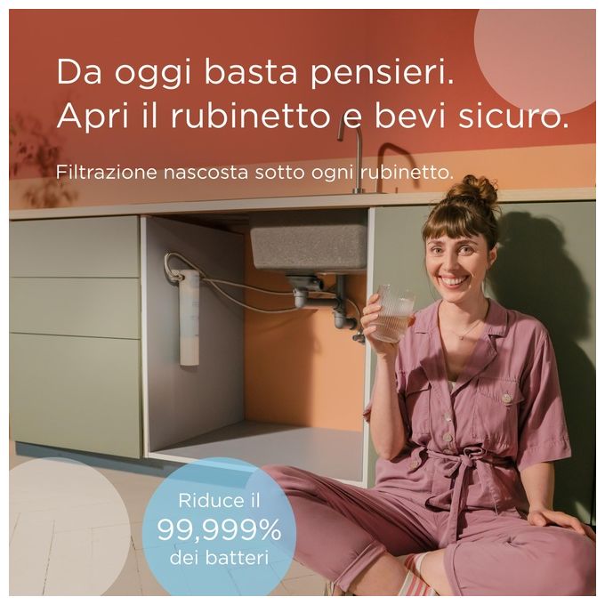 Brita 1053536 Filtro di ricambio per sistema filtrante mypure SLIM V-MF Capacita' 8000L Durata 12 mesi colore Bianco