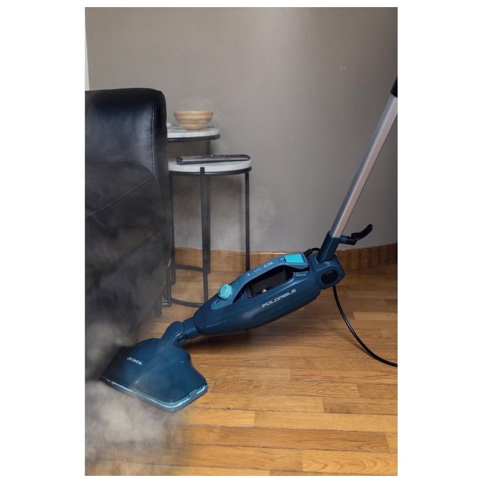 Ariete 4175-01 Steam Mop Foldable Scopa a Vapore 10 in 1 Pieghevole 1500W 0.35L autonomia 18 min colore Blu