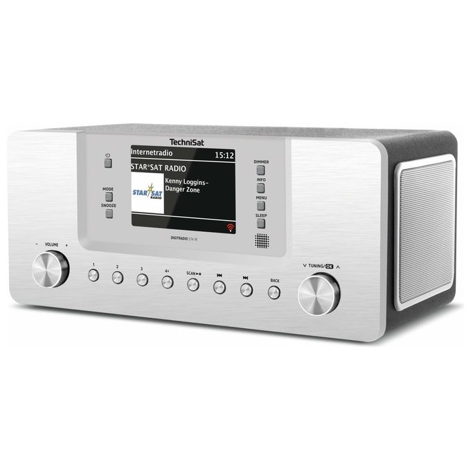 TechniSat 0001-2951 DIGITRADIO 574 IR Radio Internet da Tavolo con DAB+ FM Bluetooth Wi-Fi USB TFT 4'' colore Argento