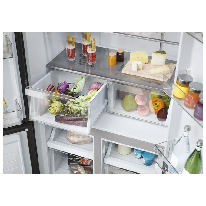 Haier HCR3818ENMM Cube 83 Serie 3 Frigorifero Multidoor 467 L 181 cm Classe E 35 dB Total No Frost 4 Porte colore Platino Inox