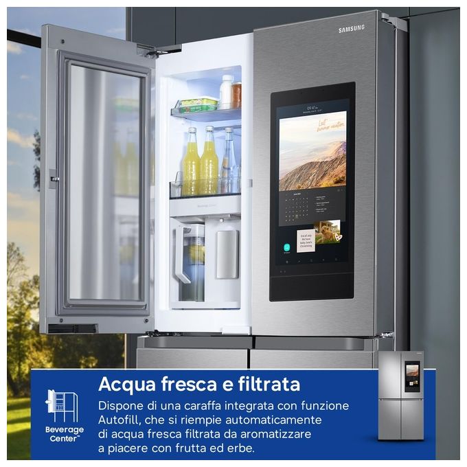 Samsung RF65DG9H0ESREF Family Hub Frigorifero 4 Porte 636 L 183 cm Classe E 37 dB Total No Frost Wi-Fi colore Inox Spazzolato