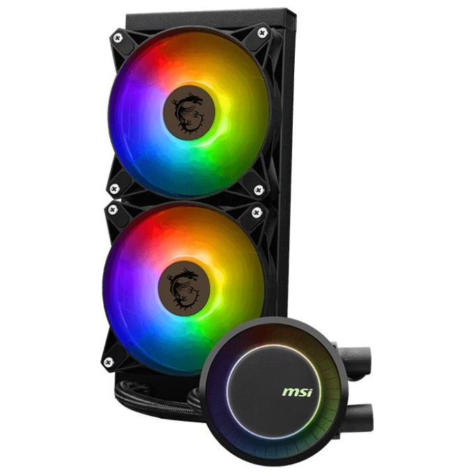 MSI 306-7ZW5E11-C24 MAG CoreLiquid E240 Raffreddatore a Liquido ARGB 2x120mm con Pompa 3000 RPM e Compatibilita' AMD AM5 AM4 Intel LGA1700 LGA1200 colore Nero