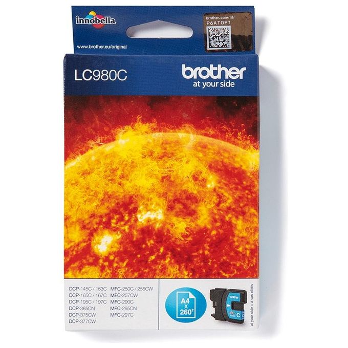 Brother LC-980C Ciano DCP-165C Inkjet - getto dinchiostro Cartuccia originale