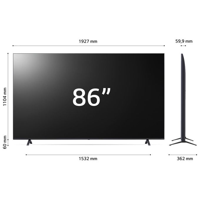LG 86NANO81T6A NanoCell Smart TV 86'' 4K Ultra HD 120Hz HDR10 webOS 24 Game Optimizer Wi-Fi 5 colore Blu