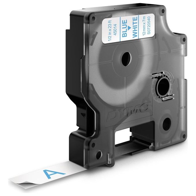 Dymo Nastro D1 12mmx7m Blu Bianco