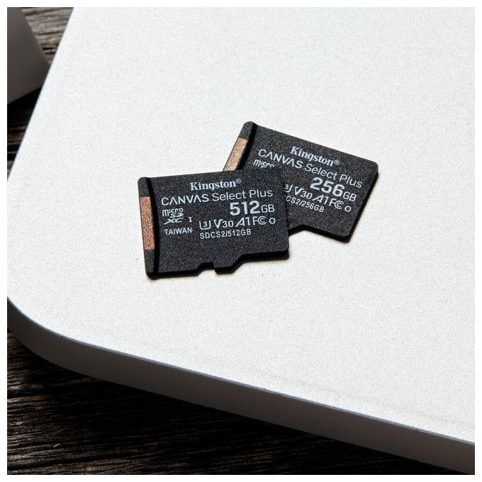 Kingston Canvas Select Plus SDCS2-256GB Scheda microSD Classe 10 con Adattatore SD Incluso, 256 GB