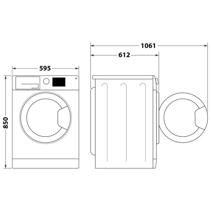 Indesit BWA 81496X WV IT - Lavatrice Carica Frontale 8 kg, 1351 rpm, Classe A, Motore Inverter e Tecnologia Water Balance Plus, (H85×L59,5×P63 cm), Bianco