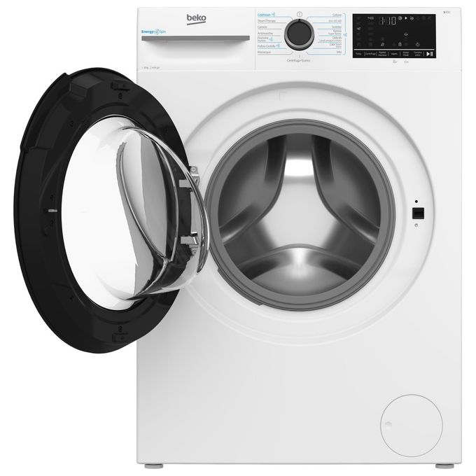 BEKO BMWT31241A: Lavatrice 12kg Classe a 1400giri linea estetica NX motore ProSmart Inverter Display Touch oblo' nero tecnologia EnergySpin tecnologia a vapore SteamCure