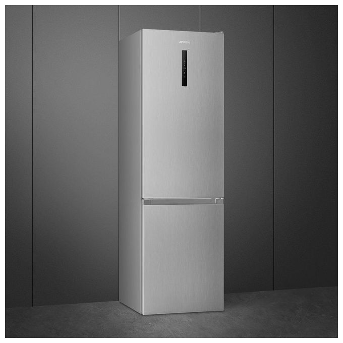 Smeg RC18XDNE Frigorifero Combinato 300 L 185 cm Classe E 38 dB No Frost MultiFlow Display LED (185x60x59 cm) colore Acciaio Inox