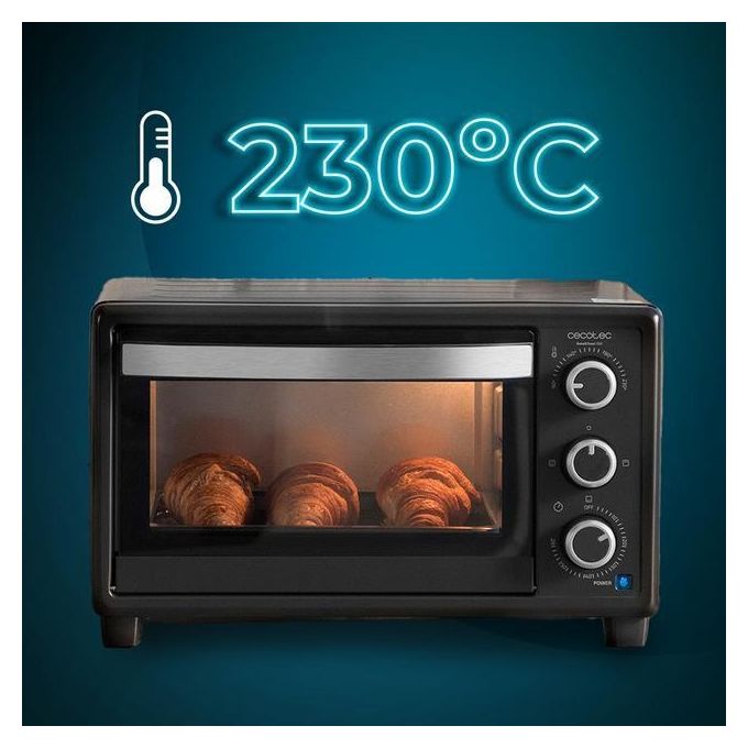 Cecotec 03817 BakeandToast 2300 Black Fornetto elettrico 23 L 1500 W Grill Timer 60 min colore Nero