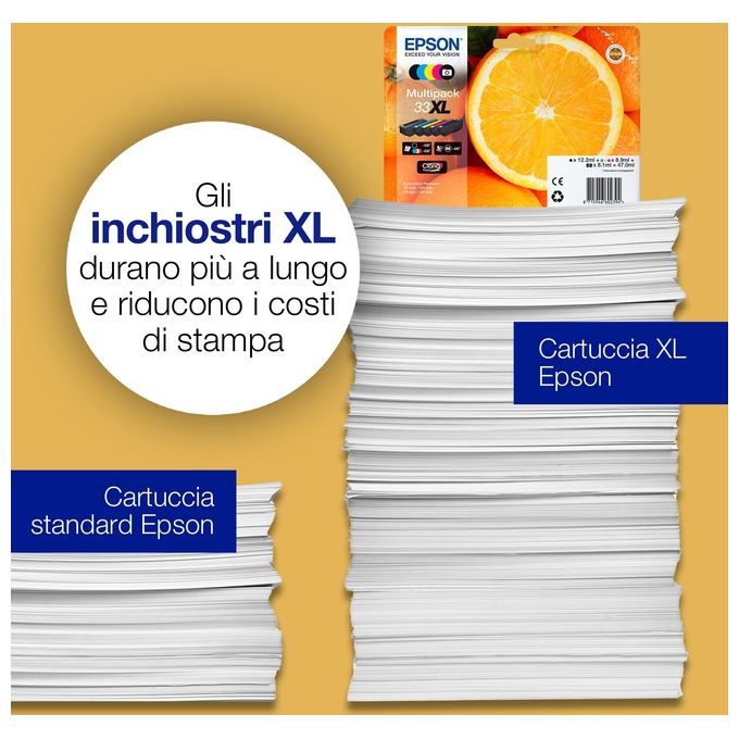 Epson Cartuccia Ciano 33xl Arancia