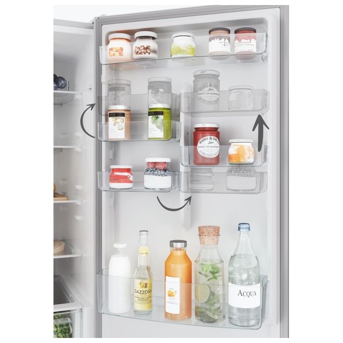 Candy CCE4T620DS Fresco Frigorifero Combinato 377 L 200 cm Classe D 38 dB Total No Frost Wi-Fi colore Argento