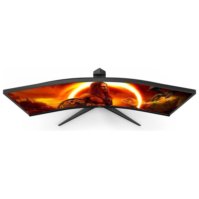 AOC CU34G2XP Gaming Monitor Curvo 34'' WQHD 3440x1440 180 Hz 1 ms VA HDR400 FreeSync Premium Hub USB colore Nero Rosso