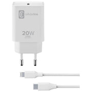 Cellularline ACHIPDKITC2LMFI20W Kit Caricatore USB-C 20W con Cavo USB-C Lightning 1 m per iPad 2020 colore Bianco