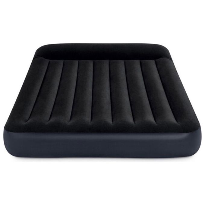 Intex 64142 Dura-Beam Materasso Gonfiabile Piazza e Mezza Fiber-Tech Cuscino Integrato 137x191x25 cm colore Blu scuro