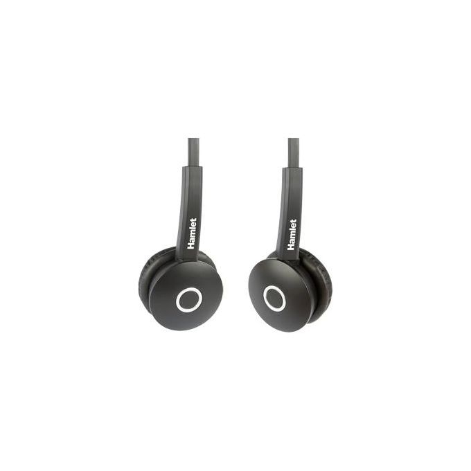 Hamlet HHEADM-CJS Cuffia Professionale Biaurale con Microfono USB-C e Jack 3,5 mm Nero