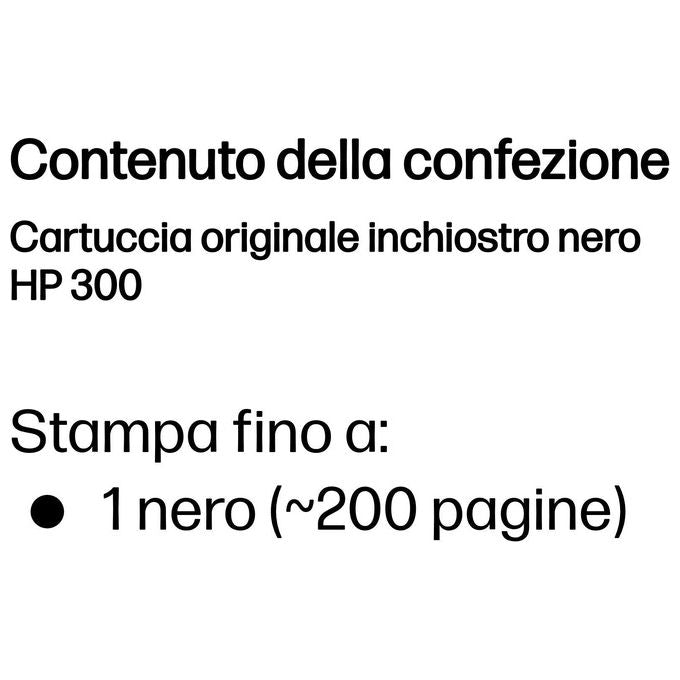 Hp cartuccia inchiostro 300 nero 200 pagine