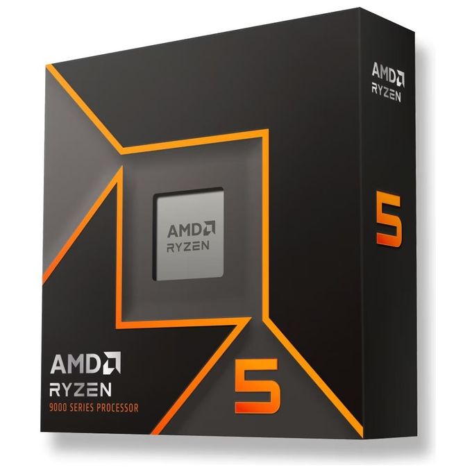 AMD 9600X Ryzen 5 Processore CPU 6 Core 12 Thread 3.9GHz 5.4GHz Boost Zen 5 4nm Socket AM5 DDR5 38MB Cache 65W Box