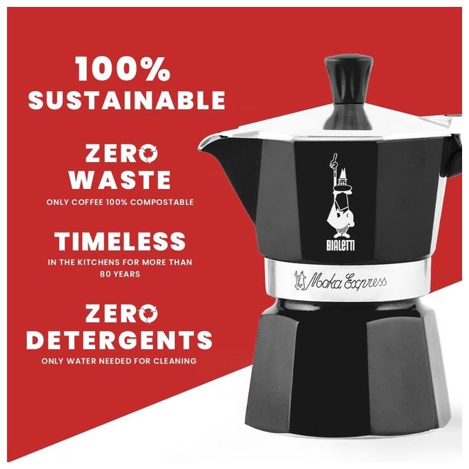 Bialetti Moka Express 1 Tazza Nera