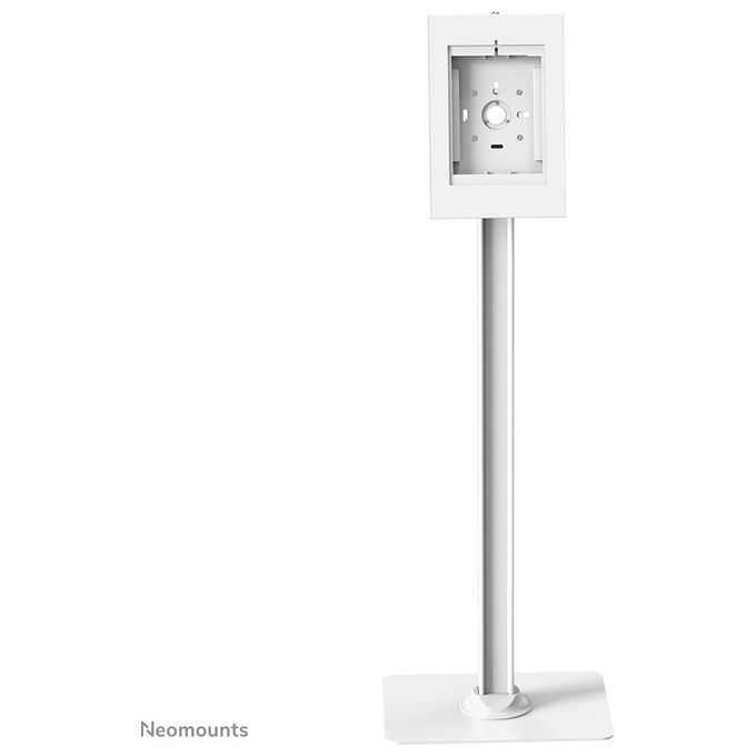 Neomounts FL15-650WH1 Supporto da Pavimento per Tablet 9,7-11 Pollici con Rotazione 90° Inclinazione Regolabile e Blocco Antifurto colore Bianco