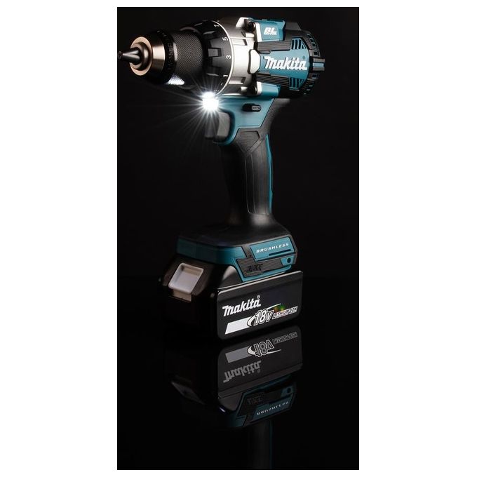 Makita DDF489RTJ Trapano avvitatore a batteria 18V motore brushless 21 posizioni coppia 174x81x261 mm colore Nero Blu Acciaio