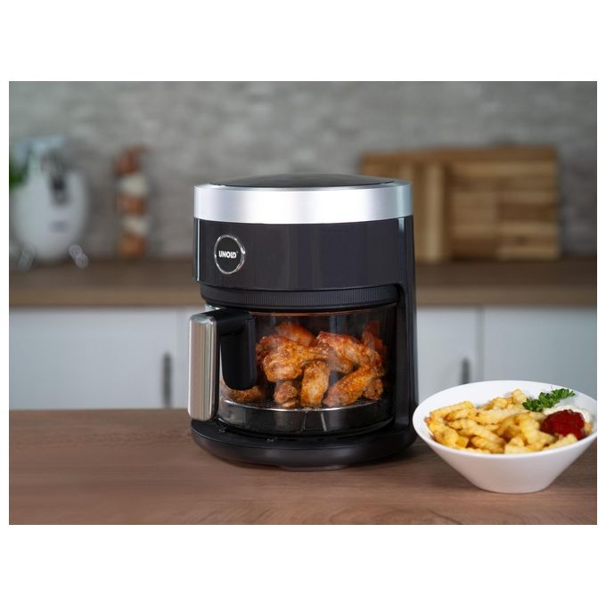Unold 58695 Friggitrice ad aria 3,5 L 1200 W 10 programmi Display digitale colore Nero