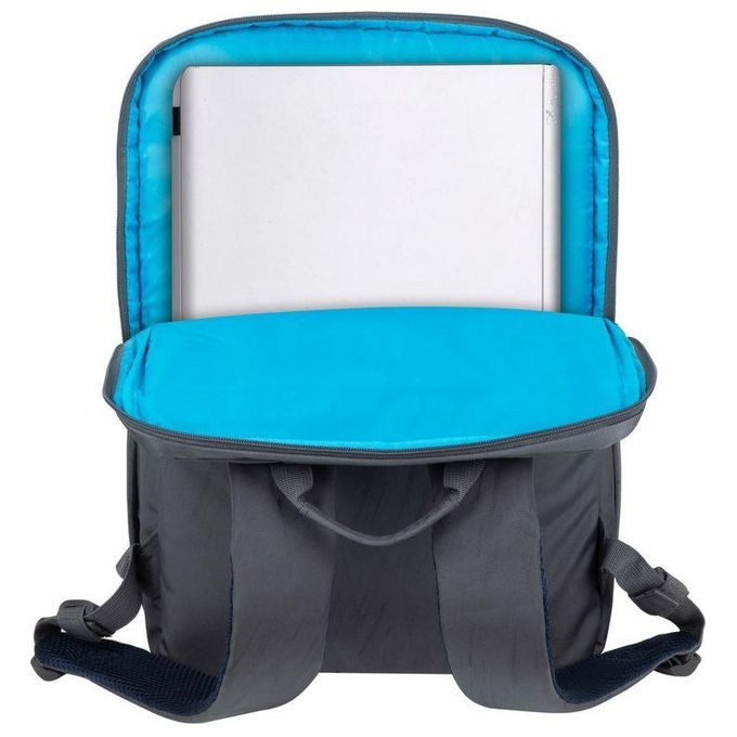 RivaCase 7569 Alpendorf Eco Zaino per Notebook fino a 17.3'' realizzato in Poliestere Riciclato (RPET) resistente all'acqua con scomparto imbottito per laptop e tablet colore Grigio