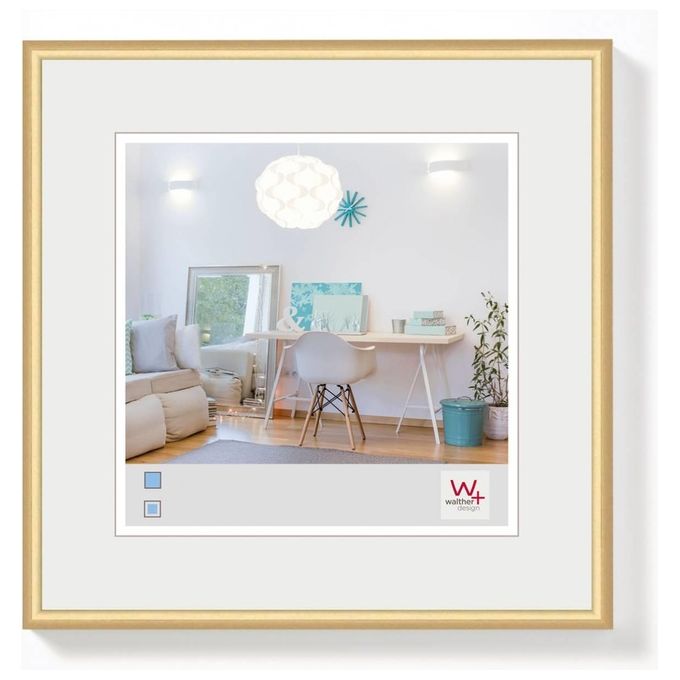 Walther New Lifestyle Cornice Portafoto 20x20cm Plastica Oro