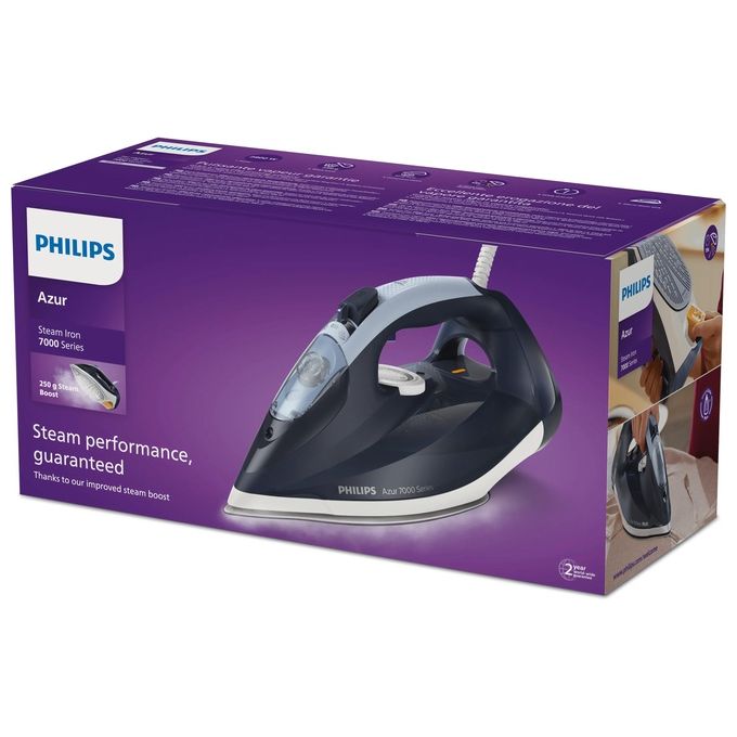 Philips DST7030-20 Serie 7000 Ferro da Stiro a Vapore 2800 W 300 ml 250 g SteamGlide Plus