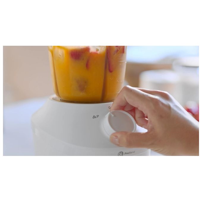 Philips HR2041-00 3000 Series Frullatore da Tavolo ProBlend 450W 1,9 L 4 velocita' Tritaghiaccio colore Bianco