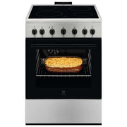Electrolux LKR620066X Cucina Elettrica Libera Installazione Piano Vetroceramica 4 Fuochi 57 L Forno Ventilato Classe A (60x60x86 cm) colore Nero Inox