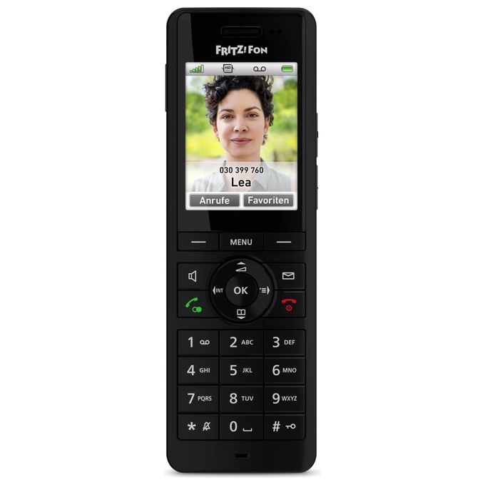 FRITZ! 20002966 FRITZ!Fon X6 Telefono DECT Senza Fili Vivavoce Display IPS 2.4'' Segreteria Telefonica colore Nero