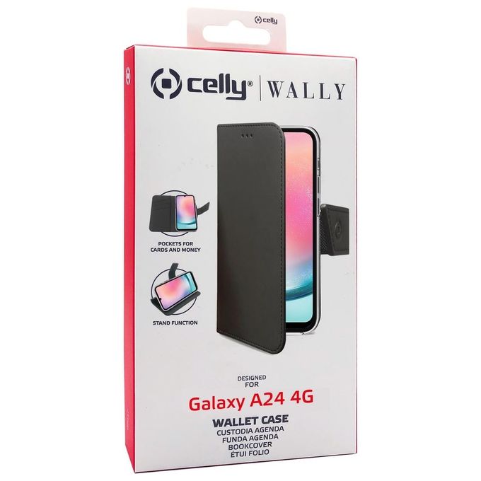 Celly Wally Case per Samsung Galaxy A24 4G Nero