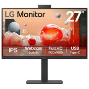 LG 27BA850-B Monitor PC 27'' IPS Full HD 1920x1080 100Hz 5ms Webcam Microfono Hub USB 3.2 HDMI DisplayPort colore Nero