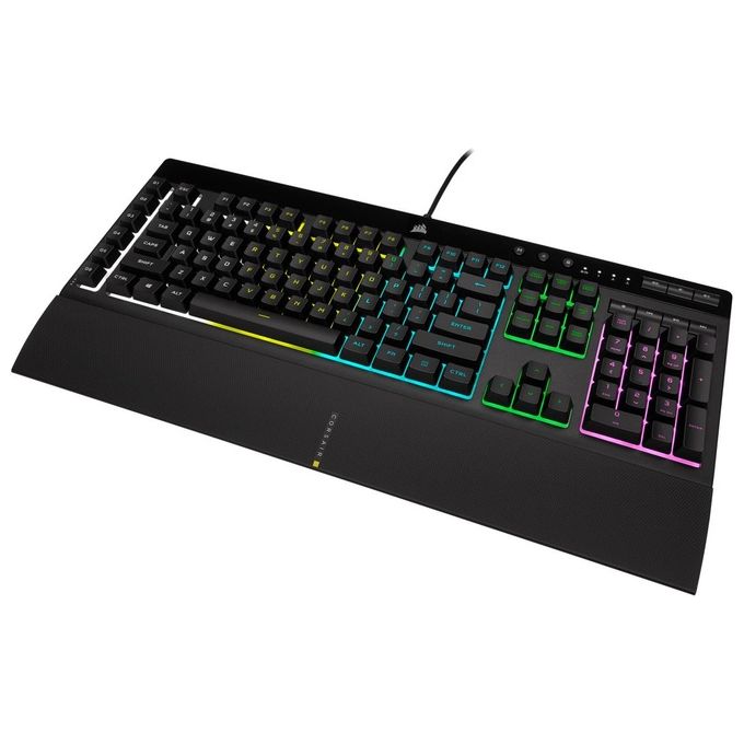 Corsair CH-9226765-IT K55 RGB PRO Tastiera Gaming a Membrana Cablata QWERTY Layout IT LED RGB 5 Zone 6 Macro Tasti IP42 colore Nero