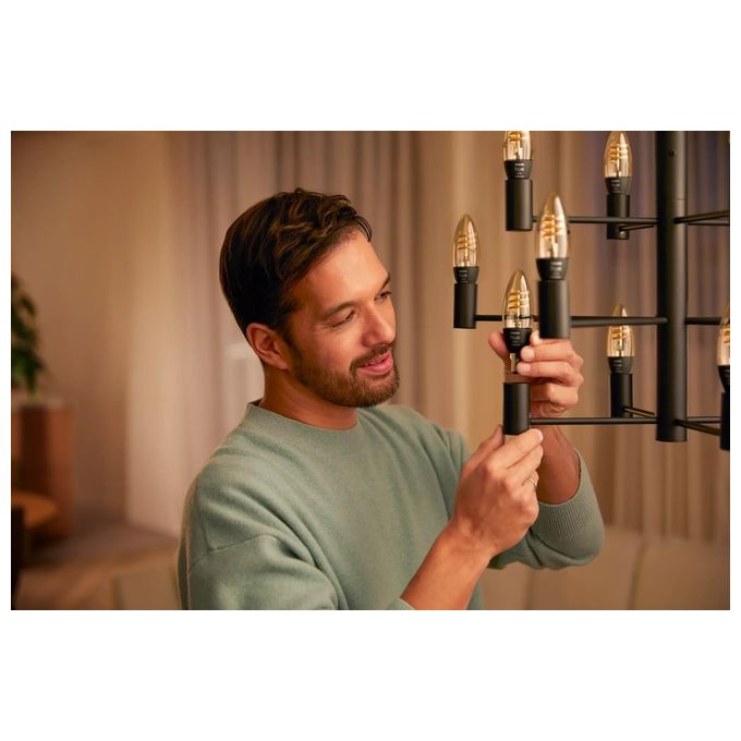 Philips Hue 929003145202 White Ambiance Lampadina LED E14 2200-4500 K 4,6 W dimmerabile colore Nero