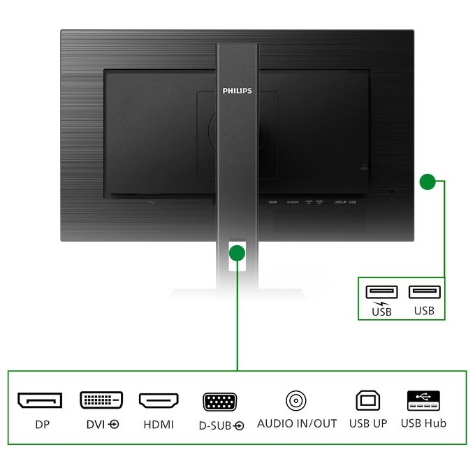 Philips 272B1G-00 B Line Monitor PC 27'' IPS Full HD 1920x1080 75Hz 4ms Hub USB VESA Altoparlanti colore Nero