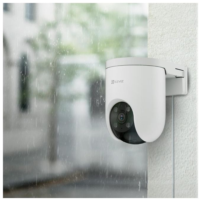 Ezviz CS-H8C POE 2K Telecamera di Sicurezza IP Cupola Esterno 2K PoE Visione Notturna Audio Bidirezionale colore Bianco