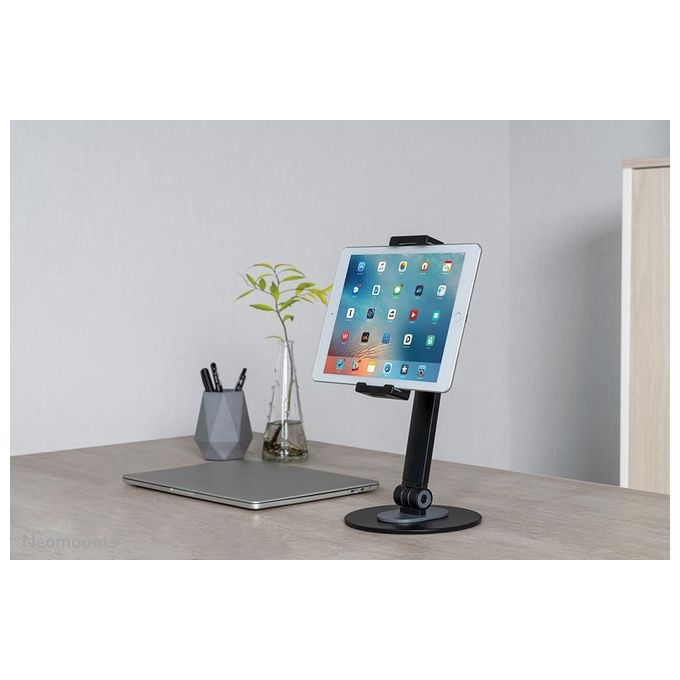 Neomounts DS15-540BL1 Supporto per Tablet Universale Regolabile 360° Altezza 330 mm Rotazione 104° Inclinazione 270° colore Nero