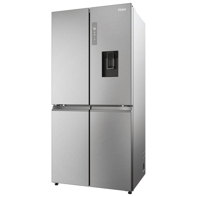 Haier HCW58F18EWMP Cube 83 Frigorifero Americano 507 L 178 cm Classe E 38 dB No Frost Wi-Fi Dispenser Acqua colore Platino Inox