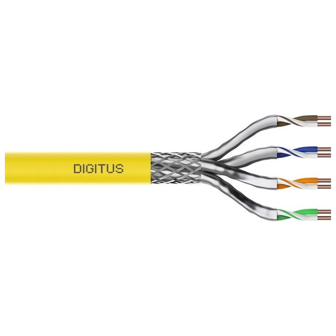 Digitus DK-1743-A-VH-1 Cavo di Installazione Cat7a S-FTP 100 m 10 Gbit-s 1500 MHz colore Giallo