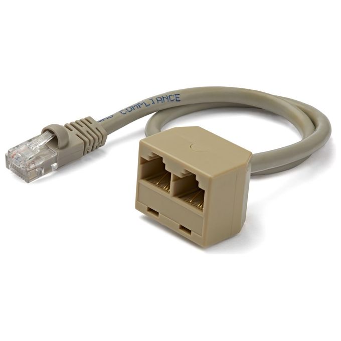 Startech Cavo Adattatore Sdoppiatore RJ45 2 a 1 F-M
