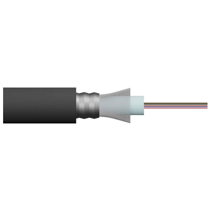 LINK cavo fibra ottica 8 fibre armato da esterno-interno antiroditore om4