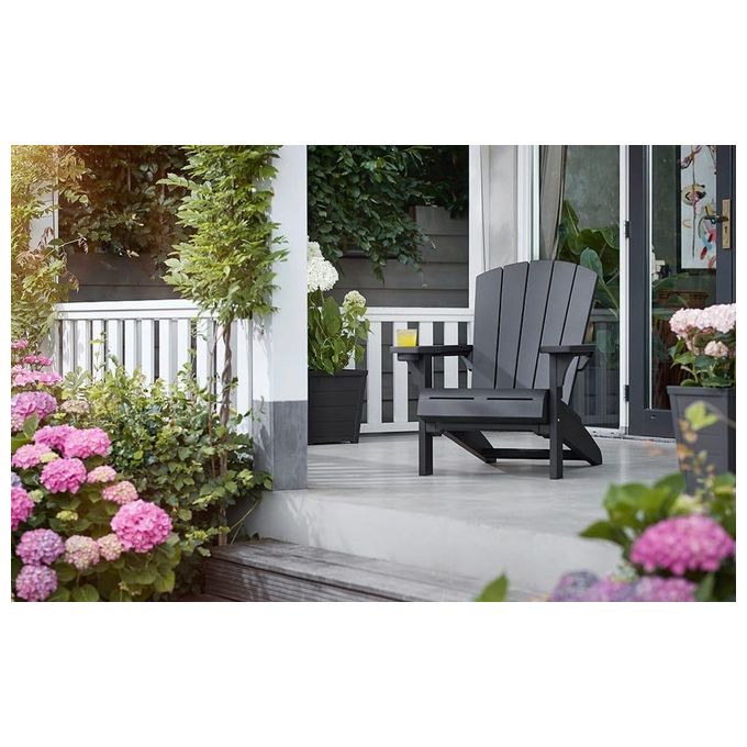 Keter Alpine Adirondack Sedie Poltrone da Giardino Look Legno Grafite