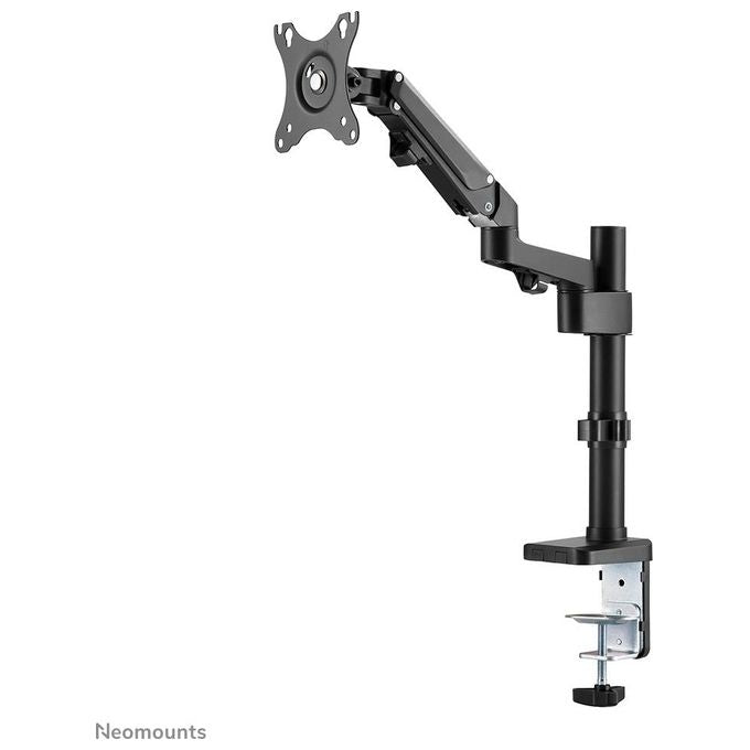 Neomounts DS70-750BL1 Braccio per Monitor 17-27 Pollici Regolabile con Molla a Gas 7 kg VESA 75x75 100x100 cm Morsetto Occhiello colore Nero