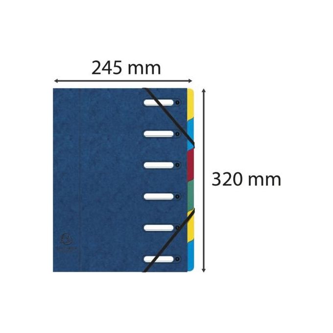 Exacompta Classificatori 6scompart blu