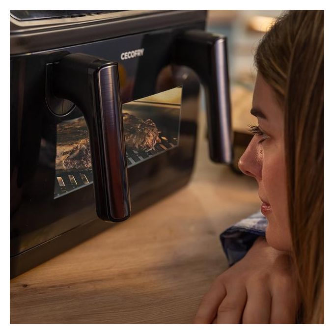 Cecotec CECOFRYandGRILL DUOHEAT 10000 Friggitrice ad aria 10 L 2800 W 10 Programmi Display Touch colore Nero