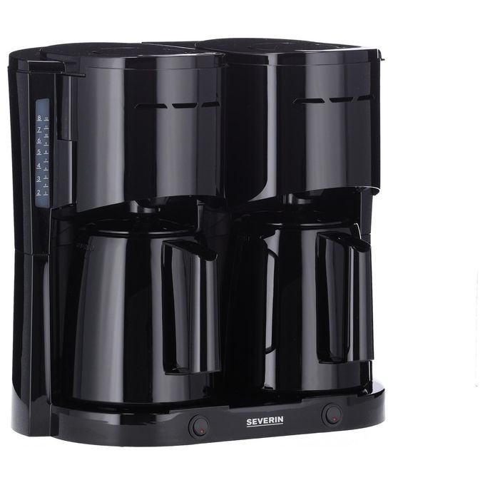 Severin 9315 Macchina da caffe' a doppio filtro con 2 taniche termiche 1 6 L 800 W indicatore livello acqua integrato colore Nero